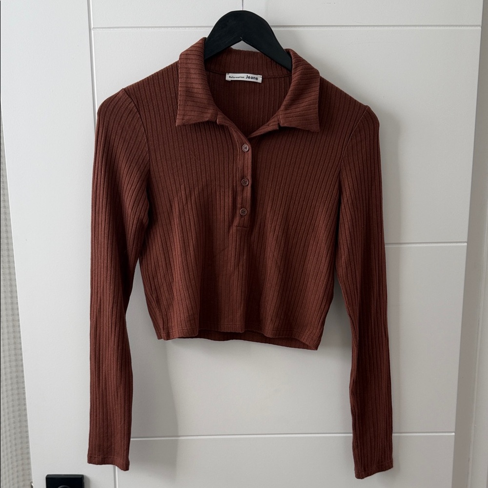 Reformation Crop Polo LongSleeve